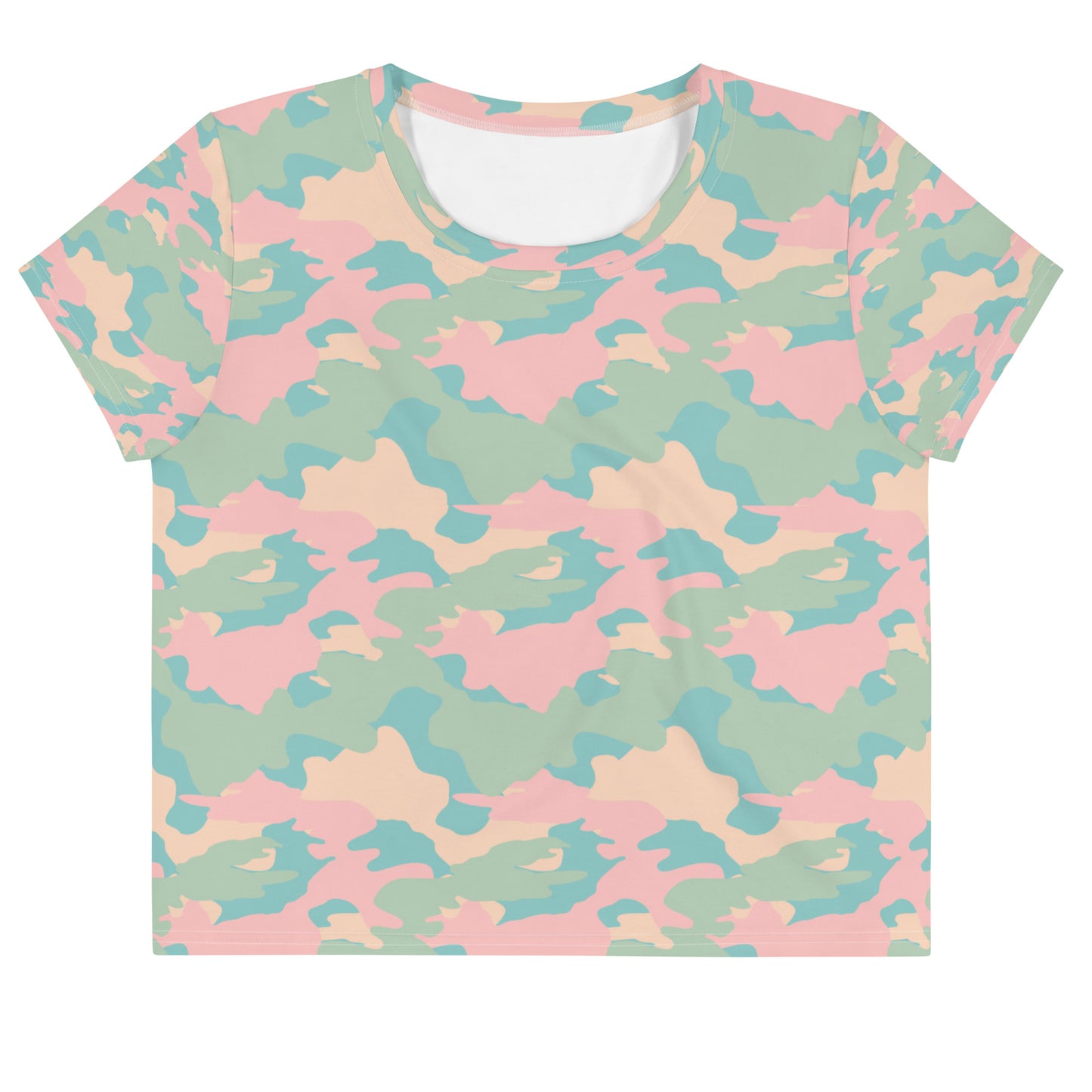 Kawaii Pastel Camo Crop Tee