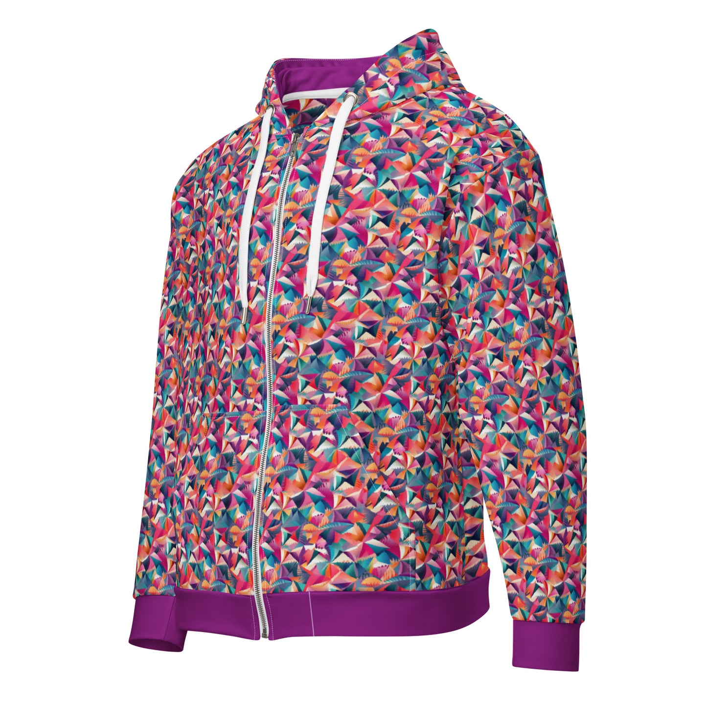 Kaleidoscope Kawaii Zip Hoodie - Streetwear Edition