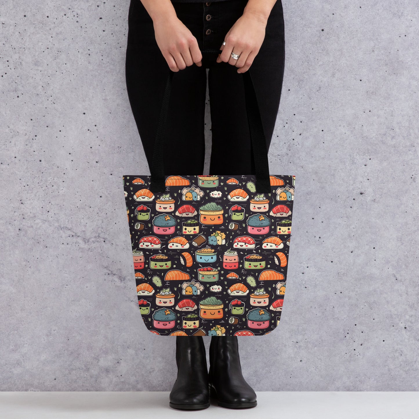 Kawaii Sushi Large Tote bag