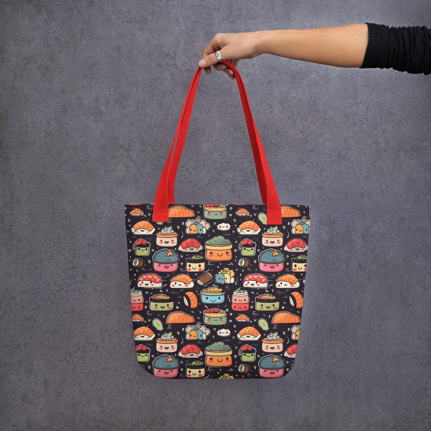 Kawaii Sushi Large Tote bag